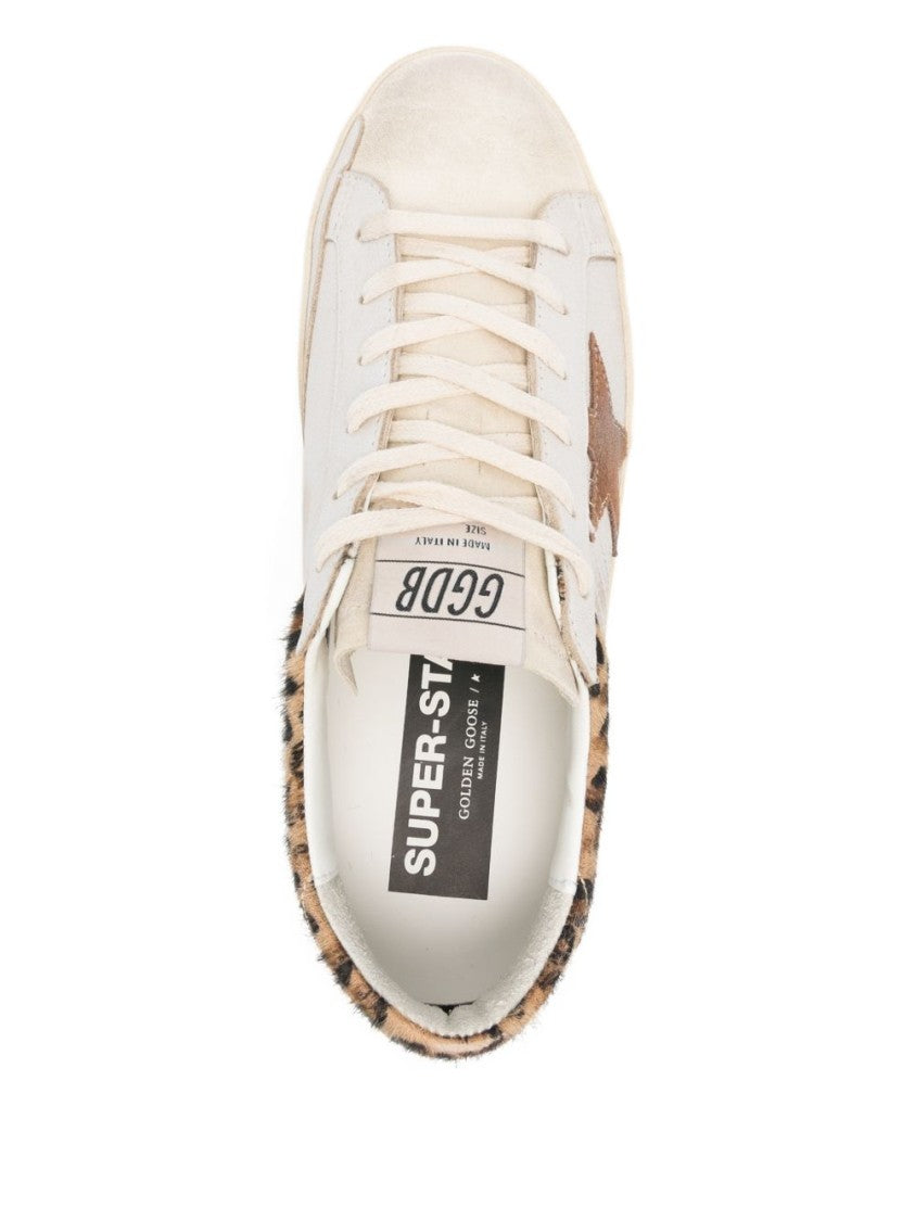 Golden Goose Low-Top Brown Star Leopard Print Sneakers