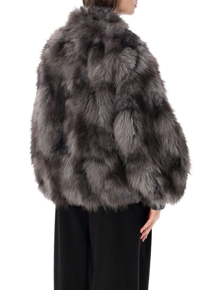 Sword Bomber Eco Martora Voluminous Plush Bomber Jacket