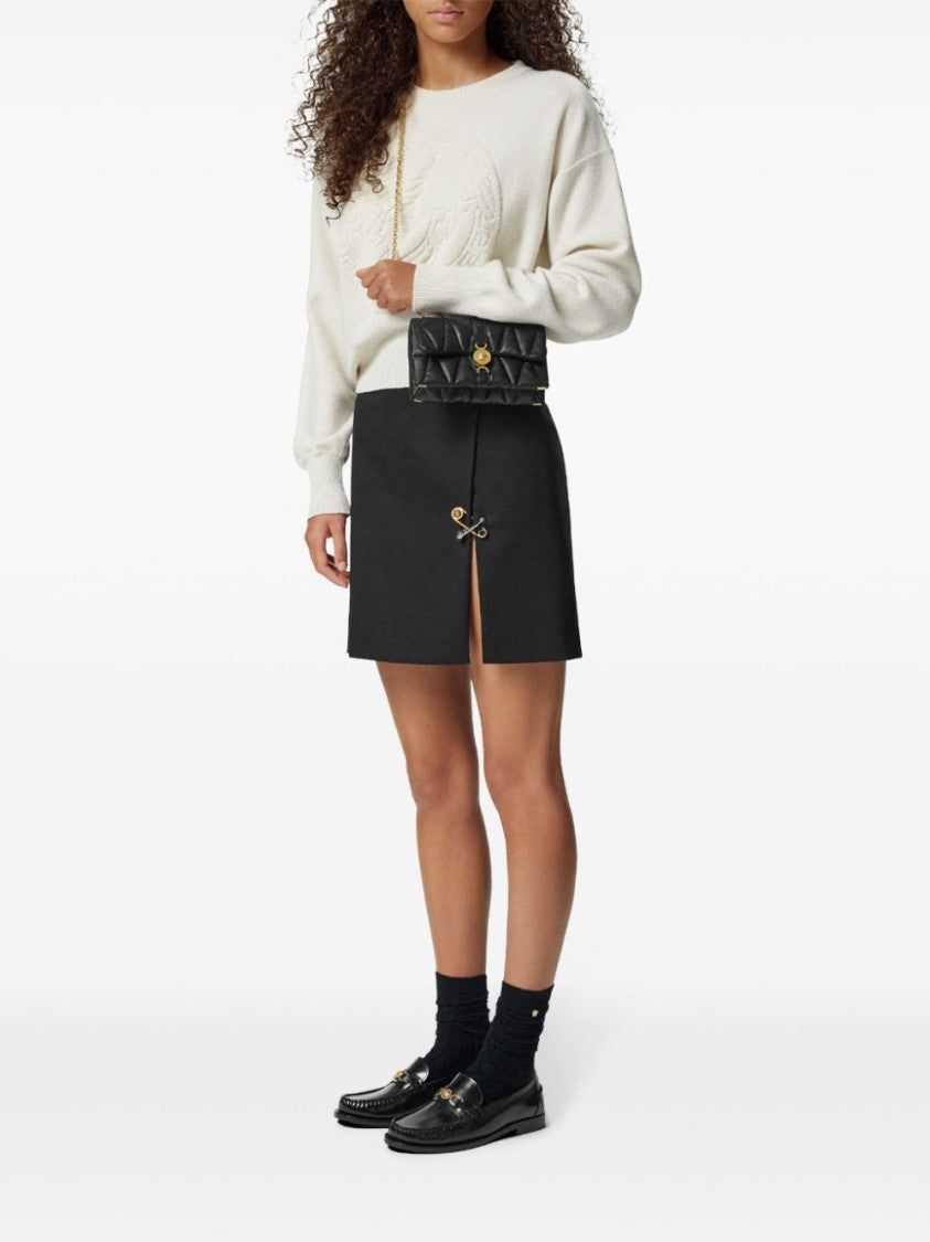 Versace Quilted Black Shoulder Bag