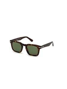 Tom Ford Tortoiseshell Square Frame Sunglasses With Green Lenses