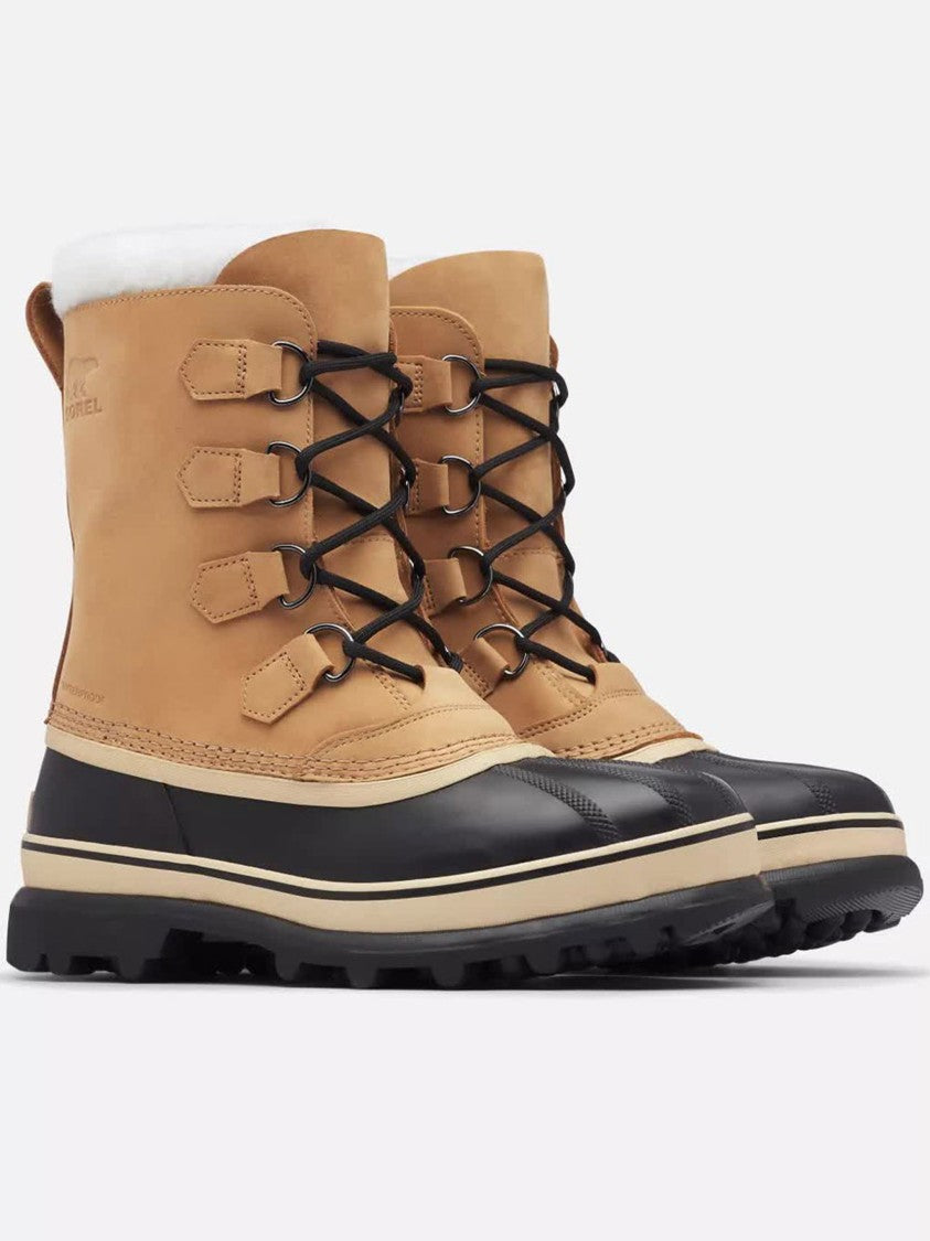 Sorel Caribou Tan Leather Rubber Boots