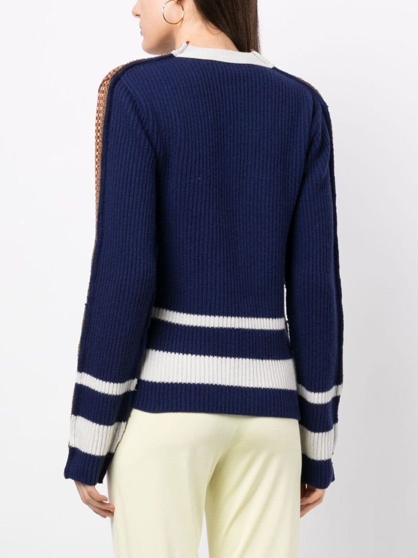 Marni Graphic-Print V-Neck Cardigan