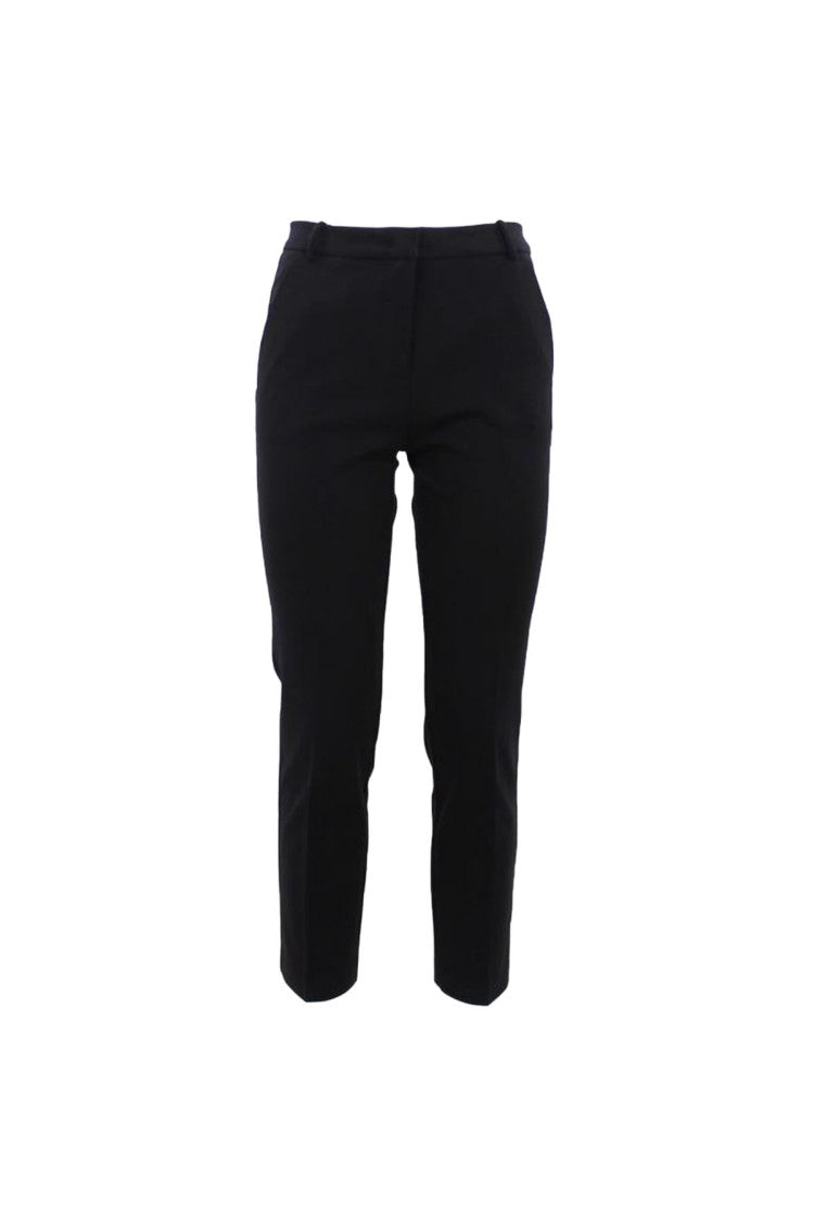 Pinko Cropped Black Trousers Tailored Fit Minimalist