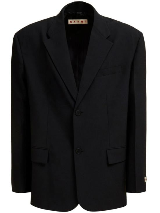 Marni Structured Suit Jacket With Notch Lapels And Minimalist Design