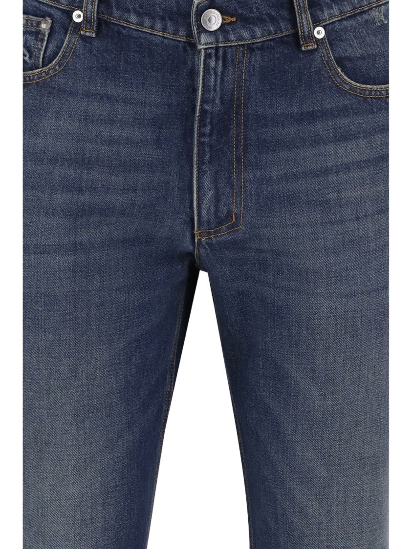 Matieres Fecales Slightly Flared Jeans With Vintage Wash And Five-Pocket Design