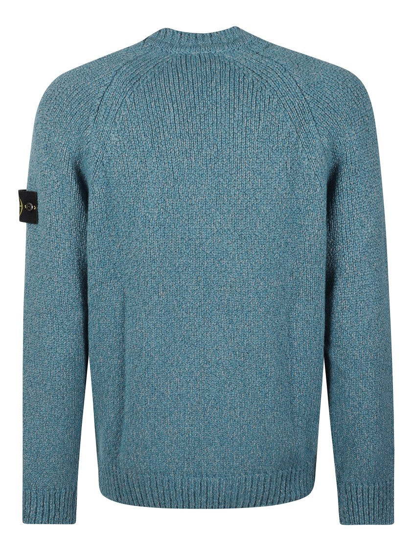 Stone Island Textured Knit Sweater With Crew Neckline