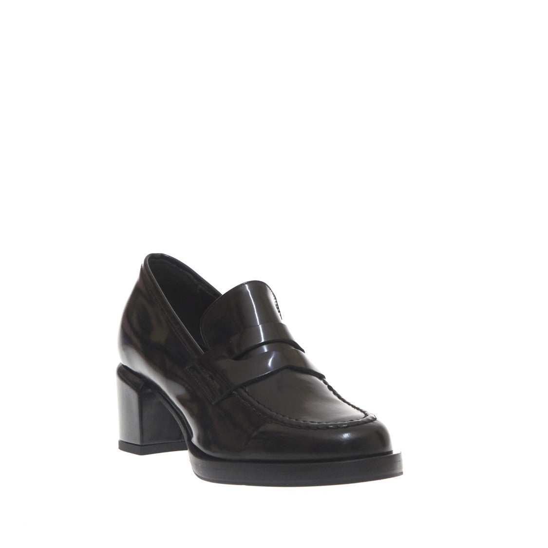 Poesie Veneziane Brushed Black 50 Heel Moccasins