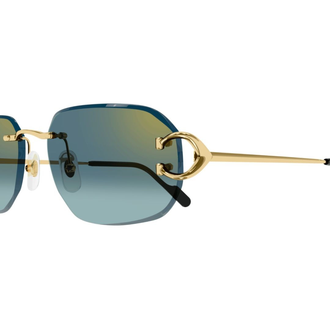 Cartier Rimless Gradient Lens Sunglasses With Loop Detail