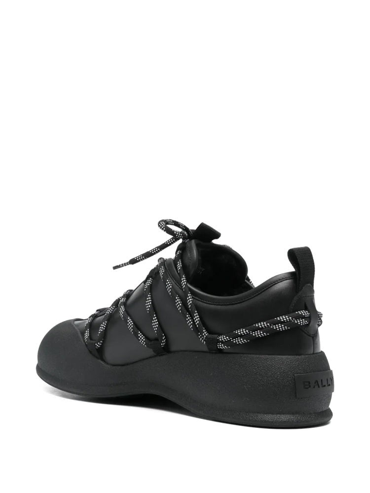 Bally Black Patterned Laces Suede Ankle Boots