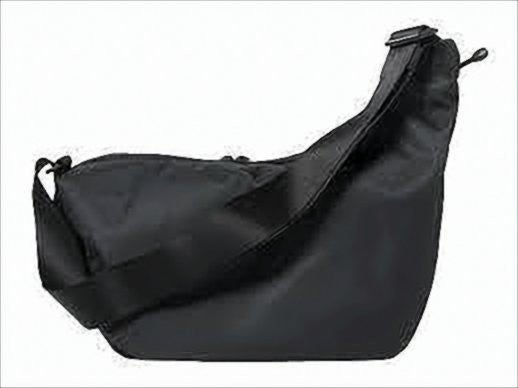 Onitsuka Tiger Smooth Polyamide Black Belt Bag With Zippered Pocket