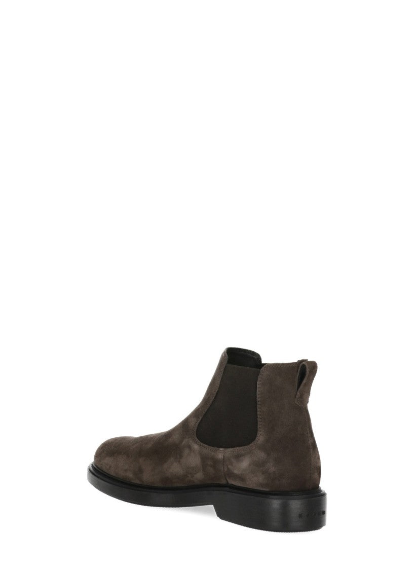 Hogan Brown Suede Slip-On Boots