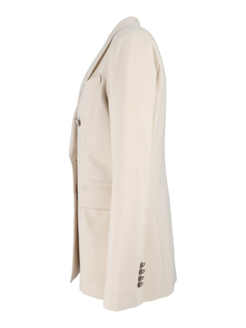 Circolo 1901 Structured Double-Breasted Fleece Blazer