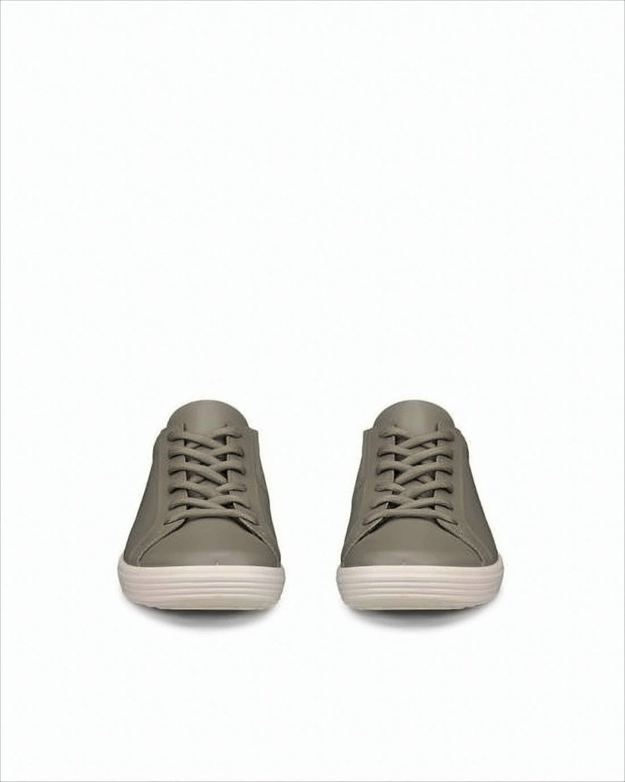 Ecco Minimalist Olive Green Leather Sneakers