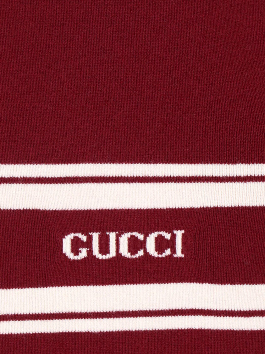 Gucci Logo Intarsia Sweater – Red