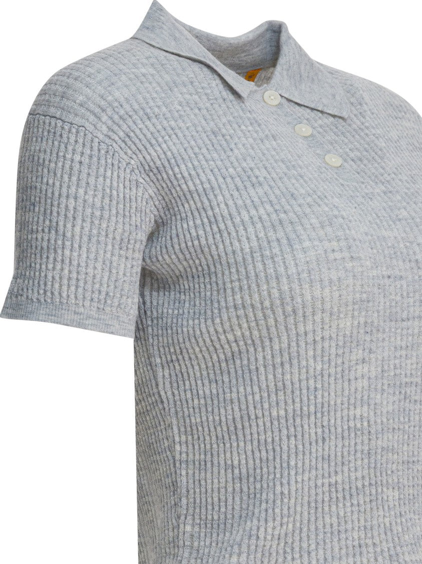 Guest In Residence Ribbed Cashmere Polo Shirt With Classic Collar