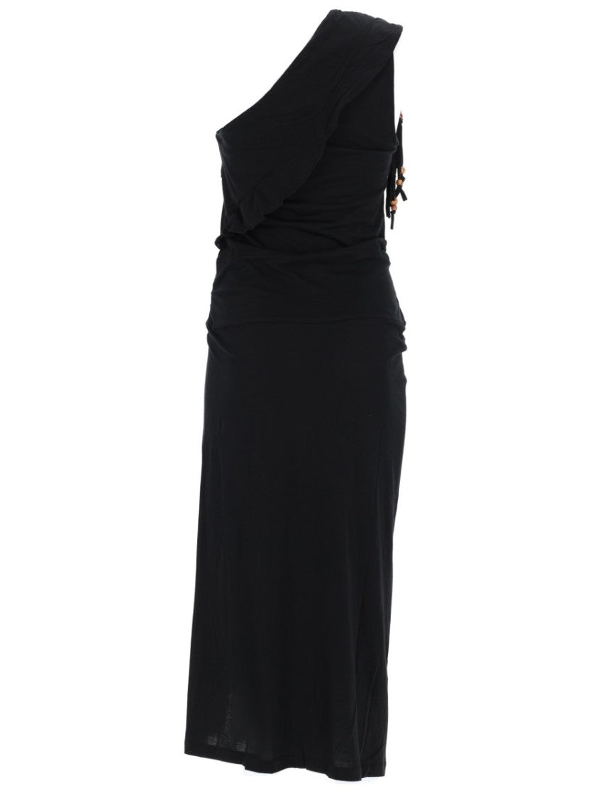 Isabel Marant Juliane Asymmetrical One-Shoulder Cotton Midi Dress