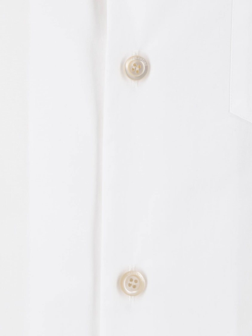 Valentino White Vgold Boxy Silhouette Cotton Shirt