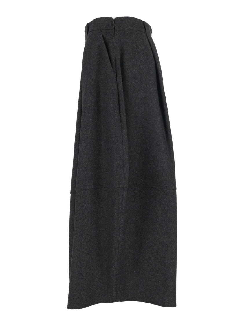 Antonelli Firenze High-Waisted Structured Pleated Midi Skirt