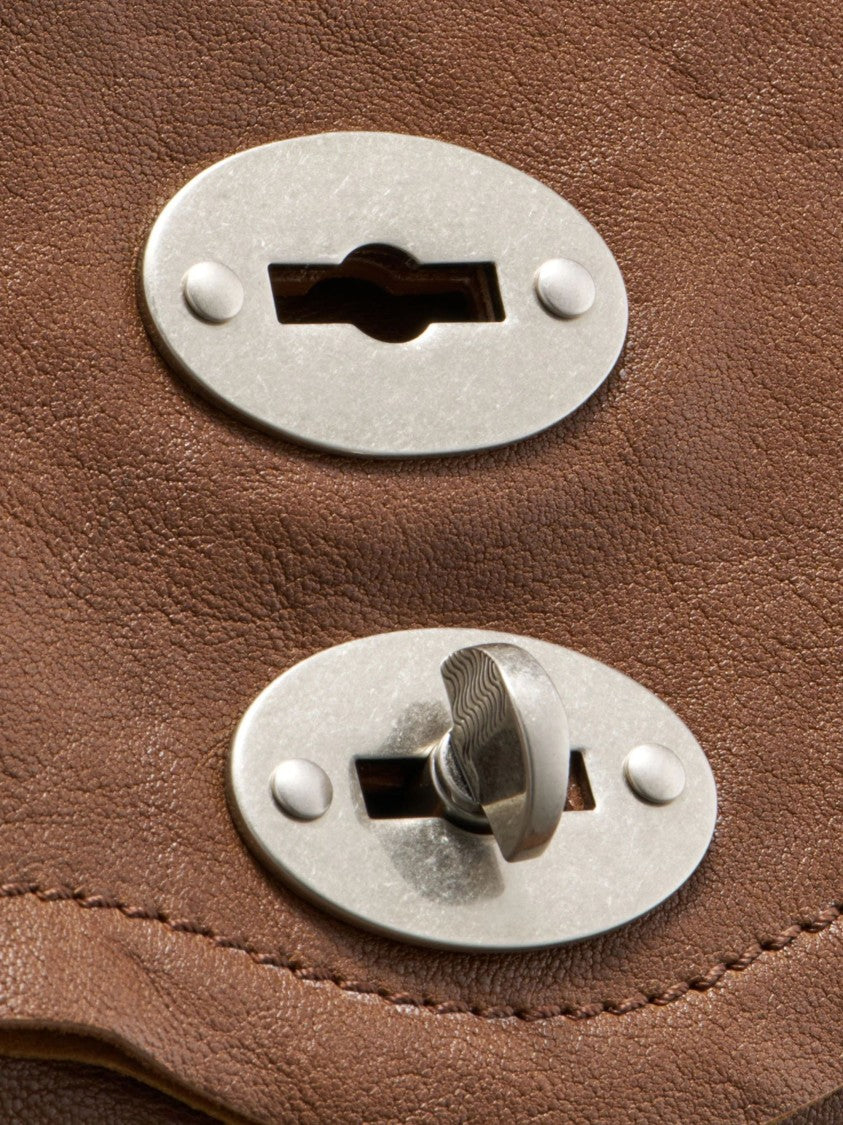 Zanellato Tobacco Postina Leather Shoulder Bag