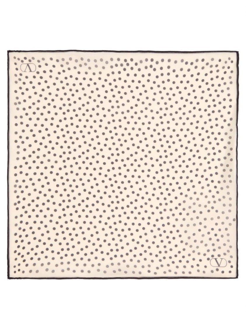 Valentino Garavani Polka Dot Silk Clutch Bag