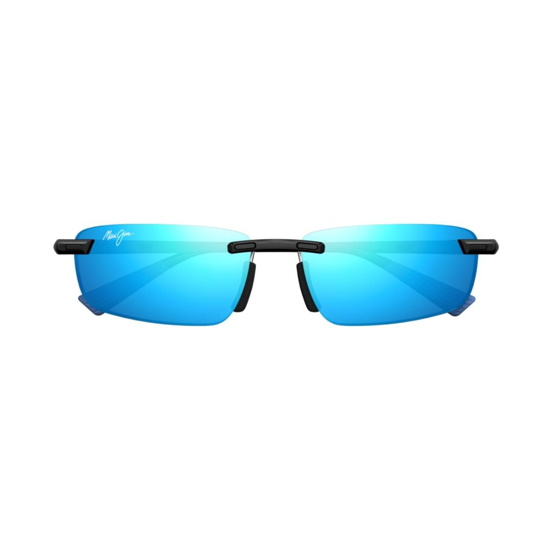 Maui Jim Ilikou Rimless Sunglasses With Blue Mirrored Lenses