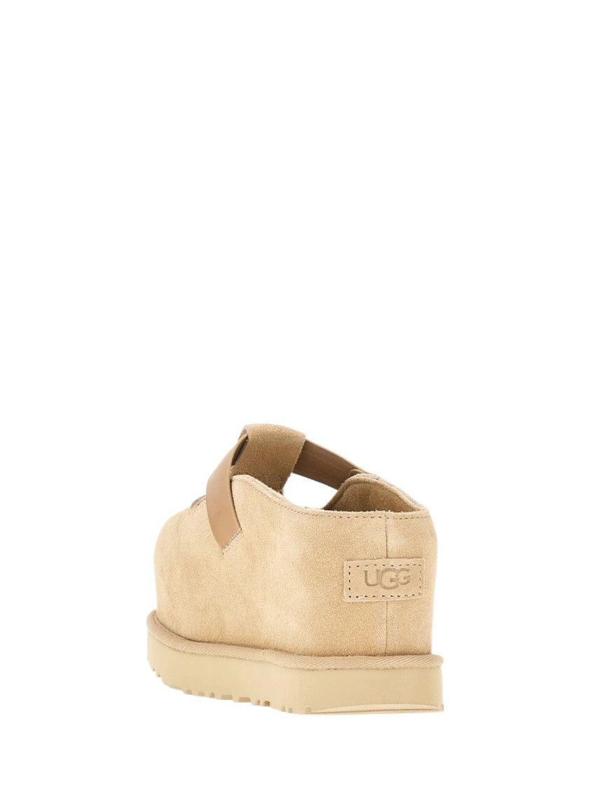 Ugg Beige Leather Buckle Suede Sandals