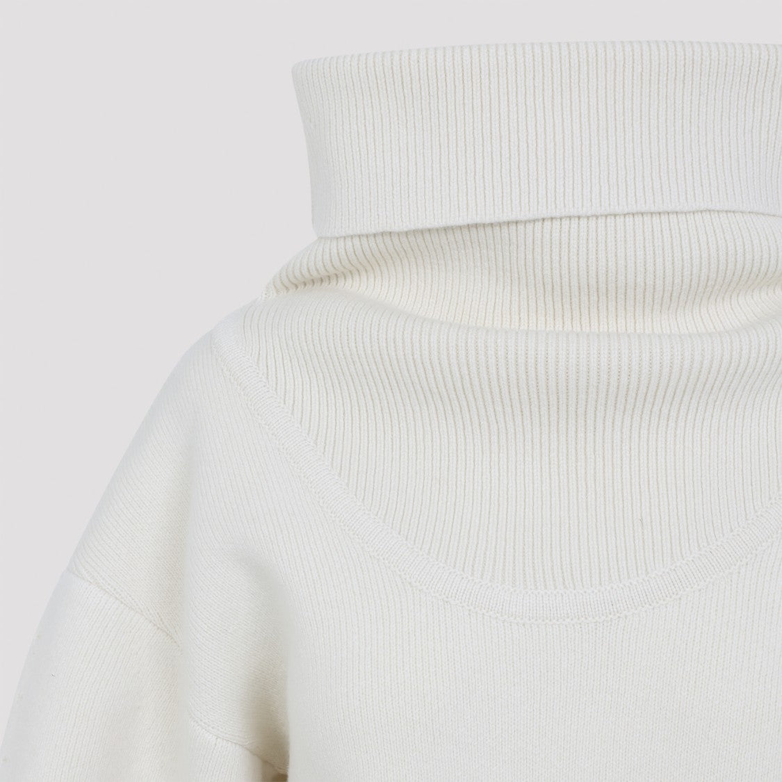 Jacquemus Off White Virgin Wool La Maille Pallone Pullover