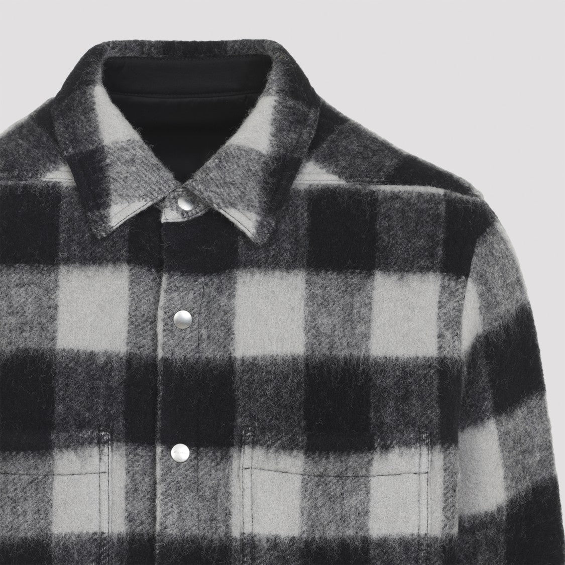 Rick Owens Black Wool Outershirt