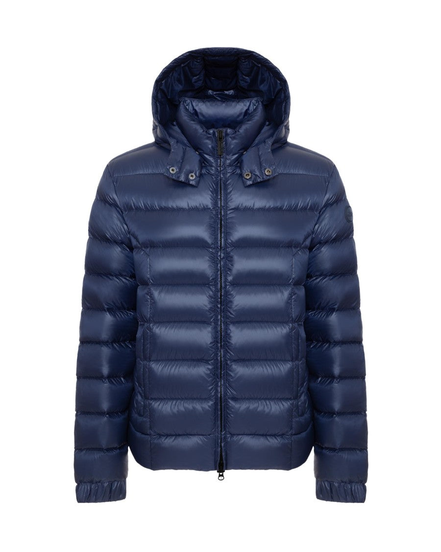 Colmar Glossy Navy Blue Puffer Jacket With Detachable Hood