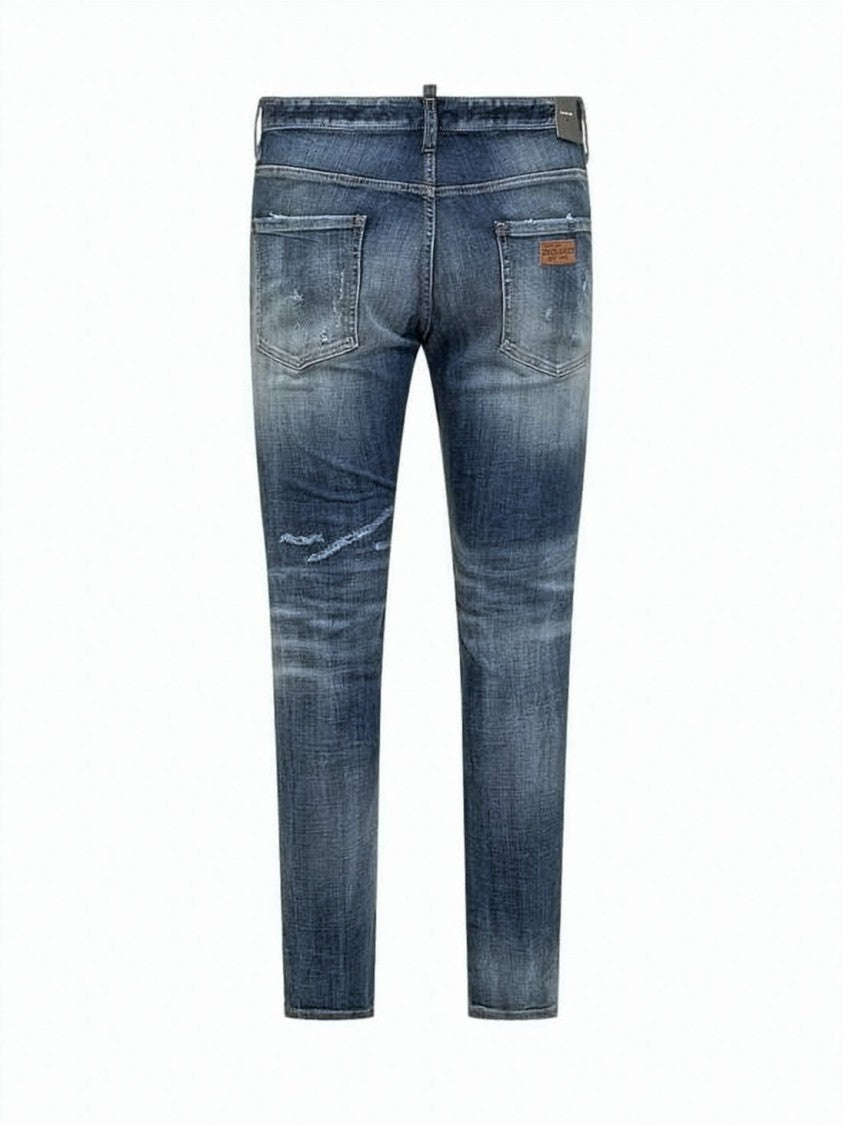 Dsquared2 Slim-Fit Distressed Denim Pants With Classic Five-Pocket Styling