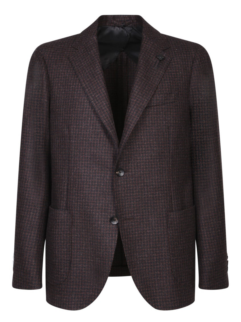 Lardini Blazer With Classic Tailoring And Texture