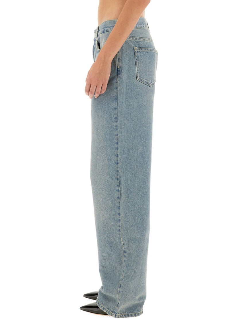Moschino Relaxed Wide-Leg Denim Pants