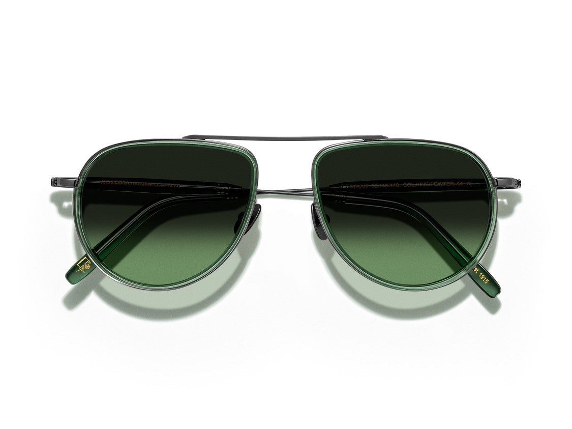 Moscot Green Or-Trf-S Gradient Metal Aviator Sunglasses