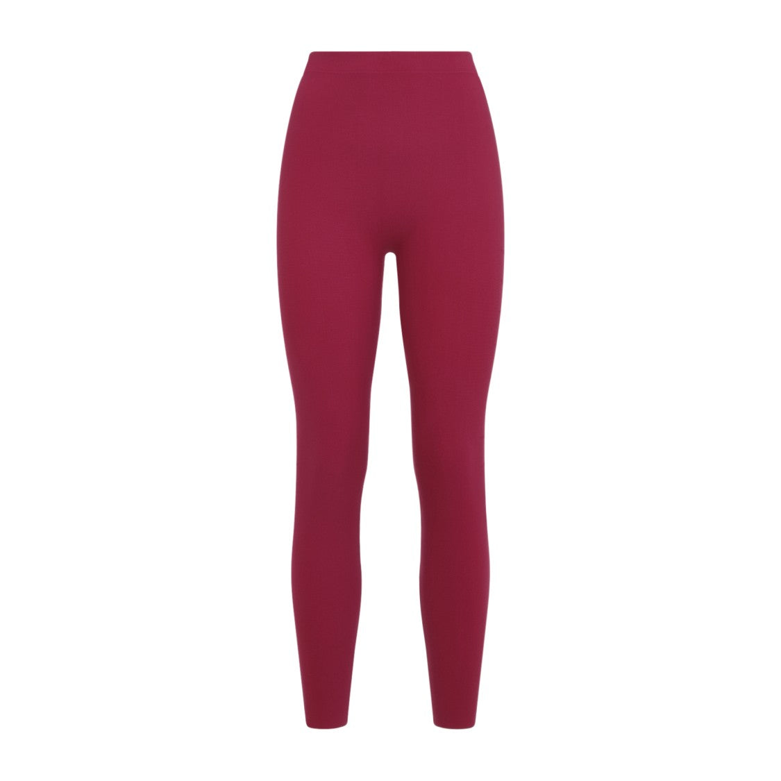 Wolford High-Waisted Red Leggings With Perforated Detailing