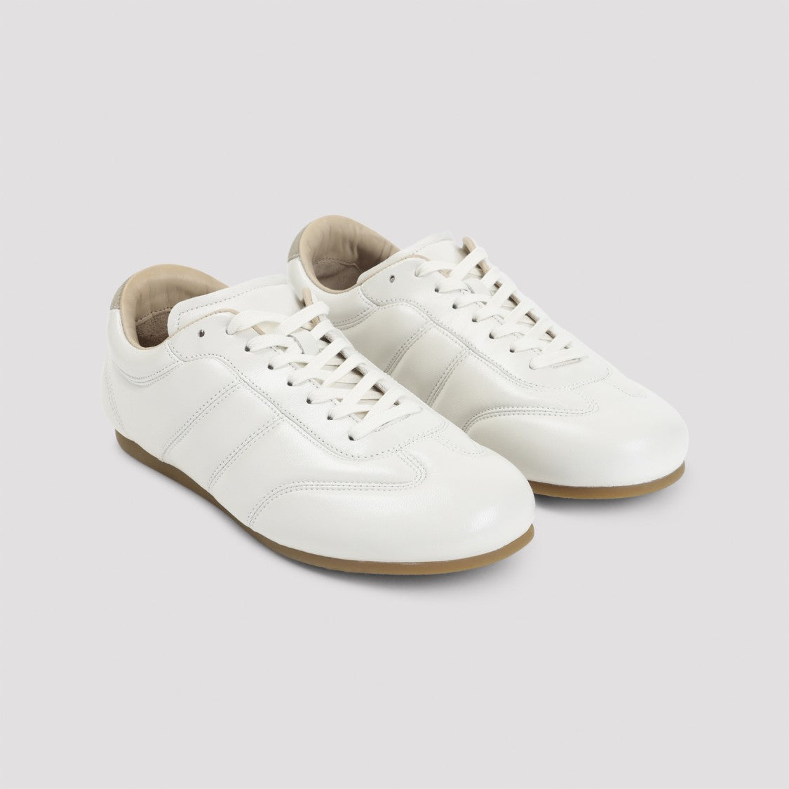 Lemaire Calf Leather Soft Runner Sneakers With Contrasting Heel Tab