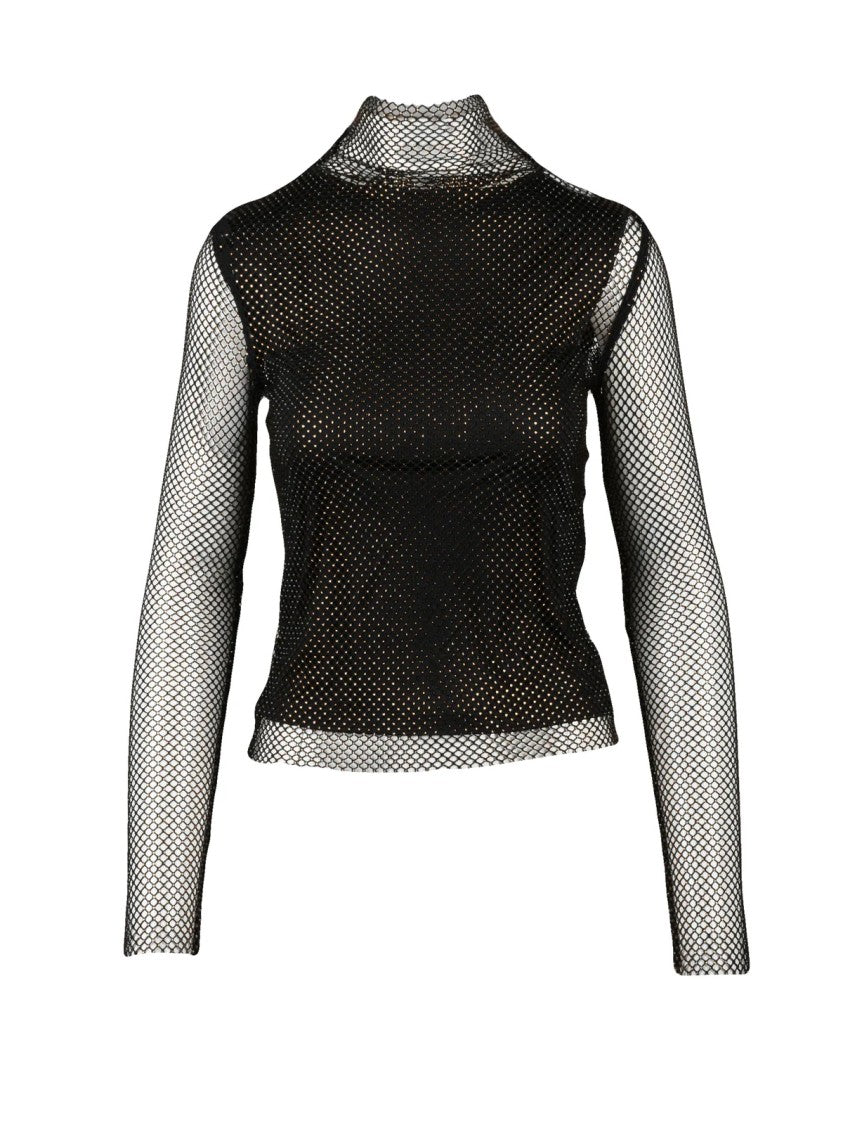 Sportmax Black Polyester-Blend Stretch Blouse