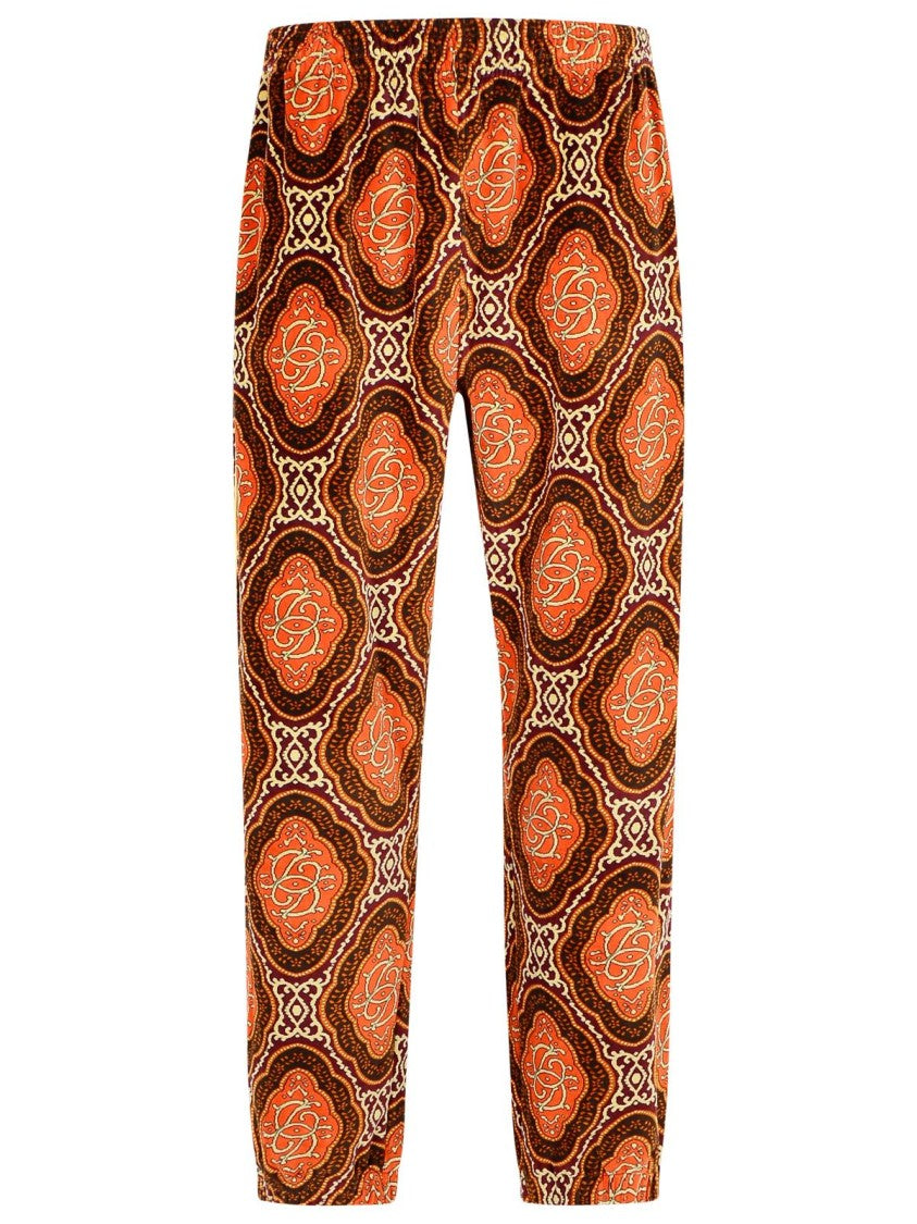 Drôle De Monsieur Velours Médaillon' Brown Cotton Pants