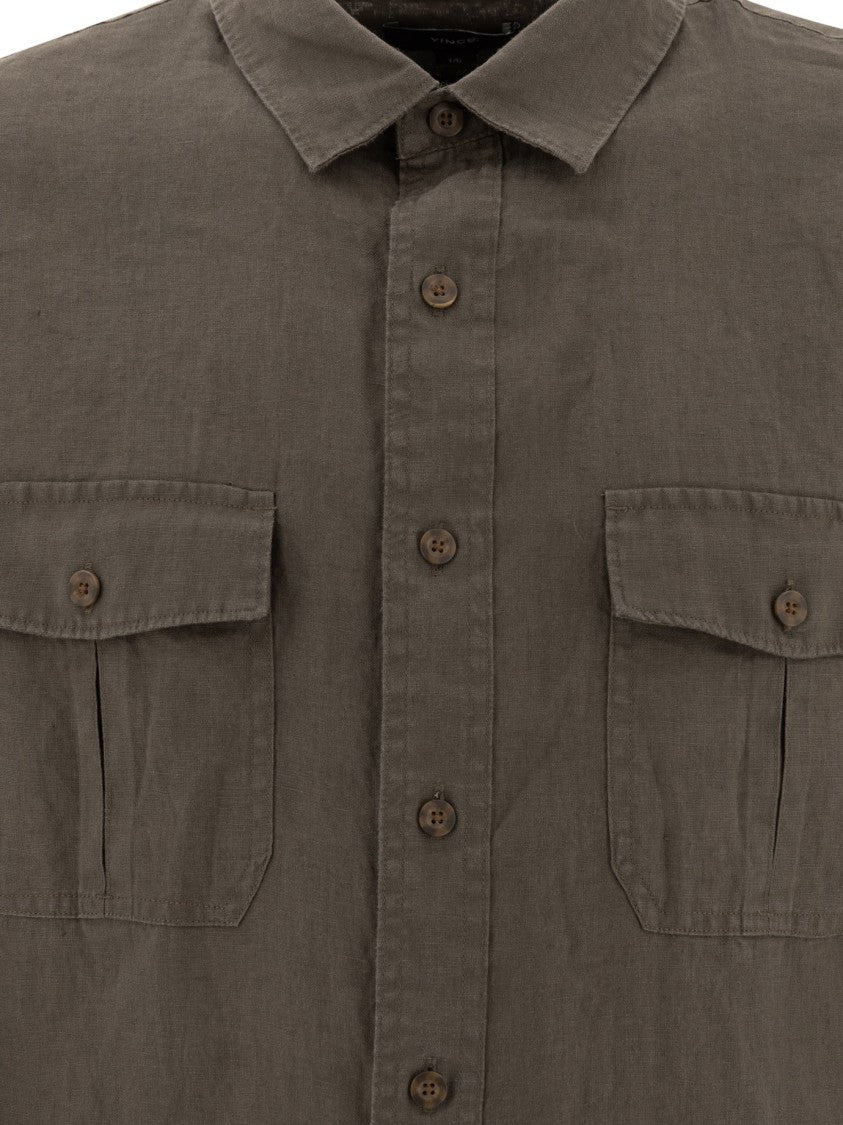 Vince Linen "Utility" Shirt