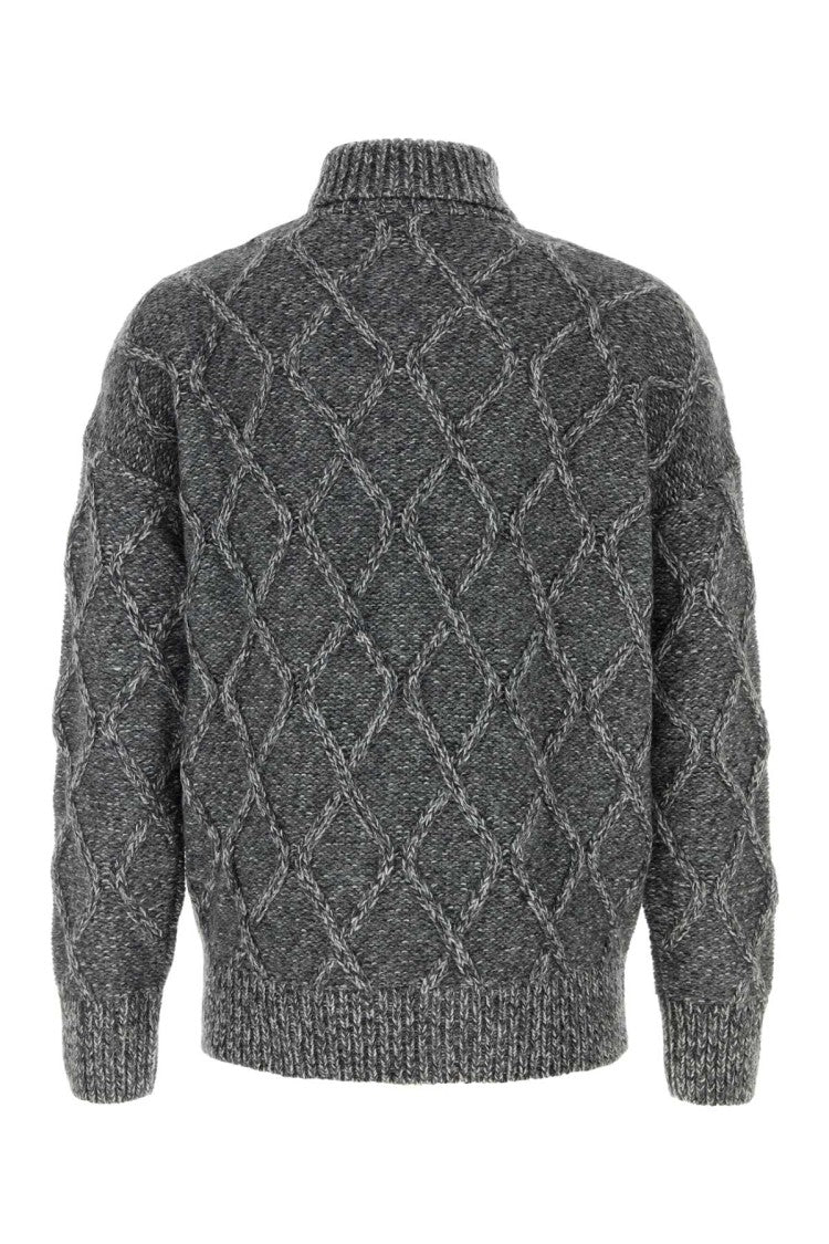 Boss Melange Grey Nylon Blend Estupendo Sweater