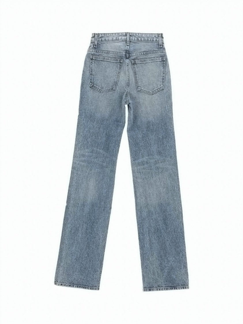 Khaite Straight-Leg Stretch Denim Jeans With Classic Five-Pocket Design