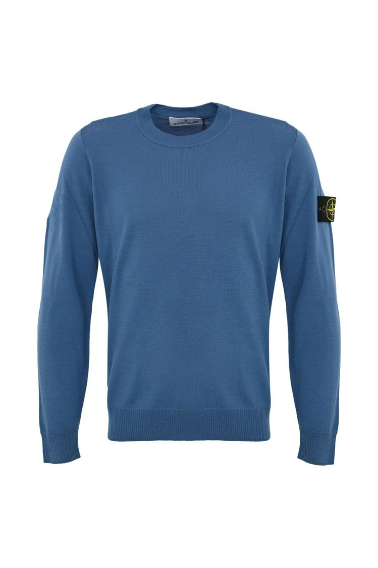 Stone Island Classic Round Neck Black Sweater With Timeless Appeal