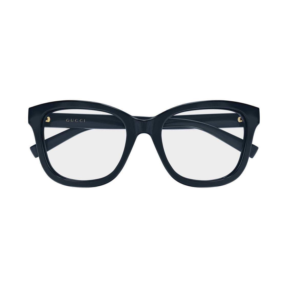 Gucci Oversized Square Frame Eyeglasses With Signature Stripe Detail