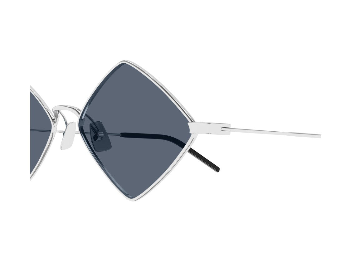 Saint Laurent Silver Sl 302 Lisa Metal Oversized Diamond Sunglasses