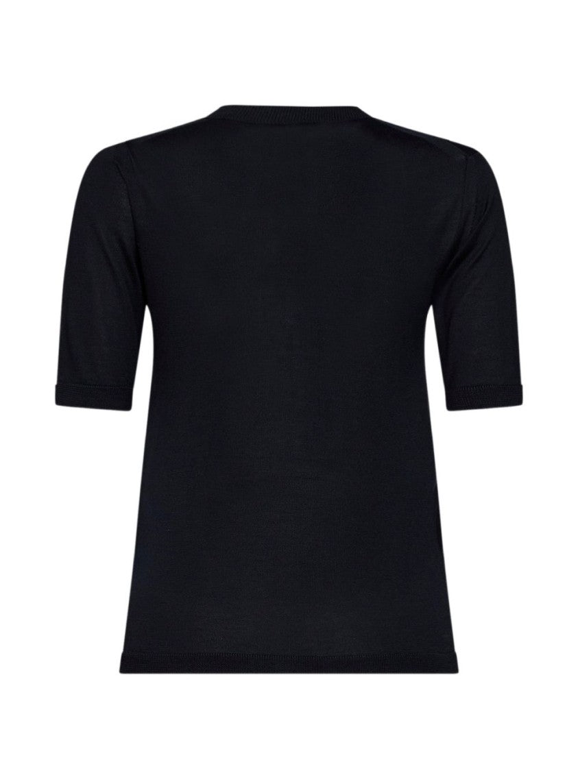Max Mara Short-Sleeved Round Neck Top