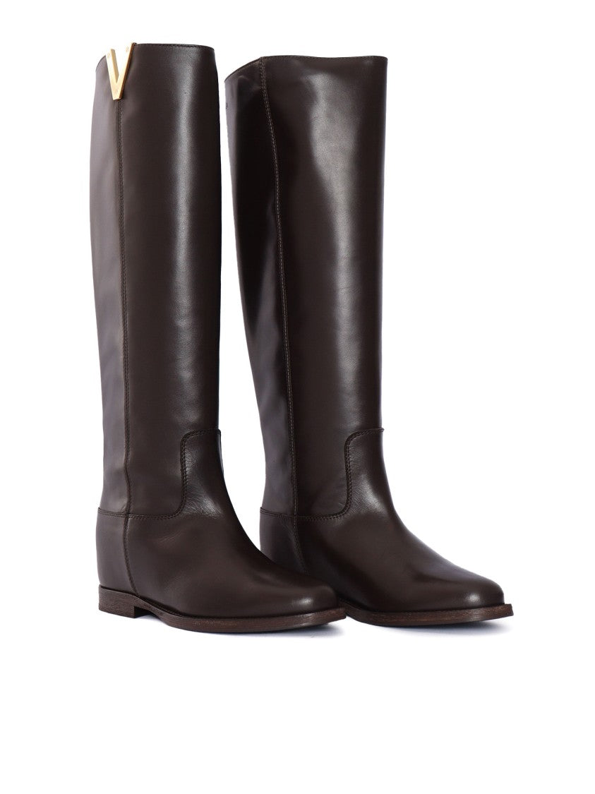 Via Roma 15 Pointed Toe Premium Leather Boots