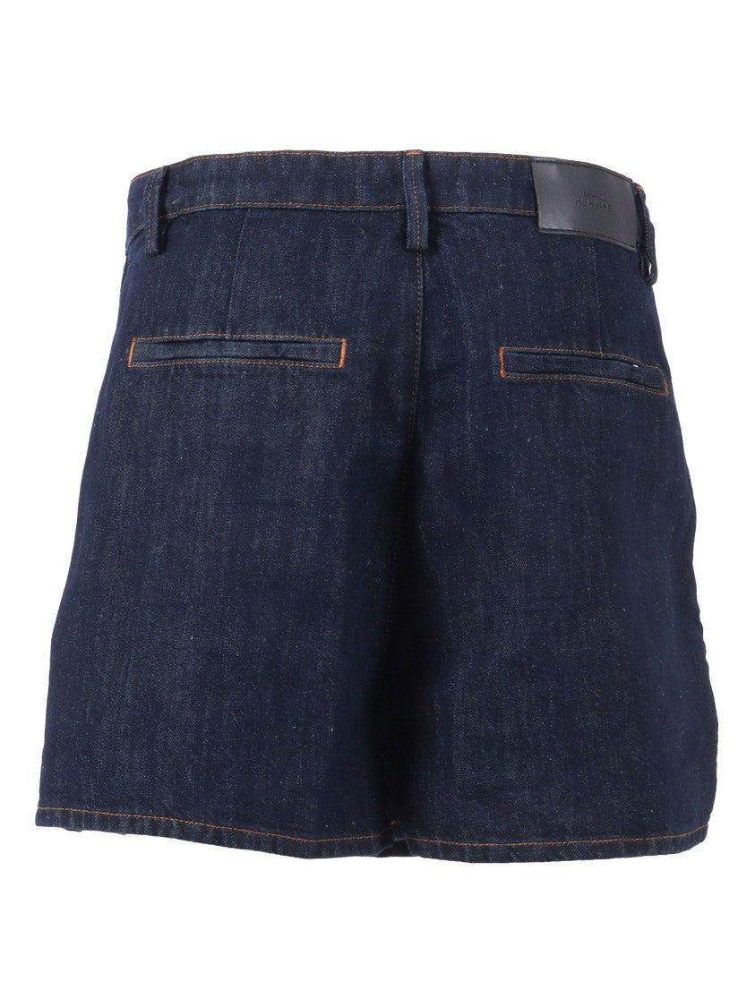 7 For All Mankind Blossom Dark Indigo Denim Shorts
