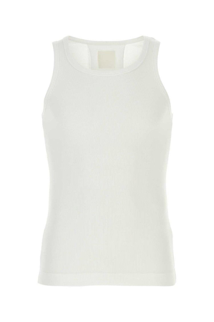 Givenchy White Stretch Cotton Tank Top