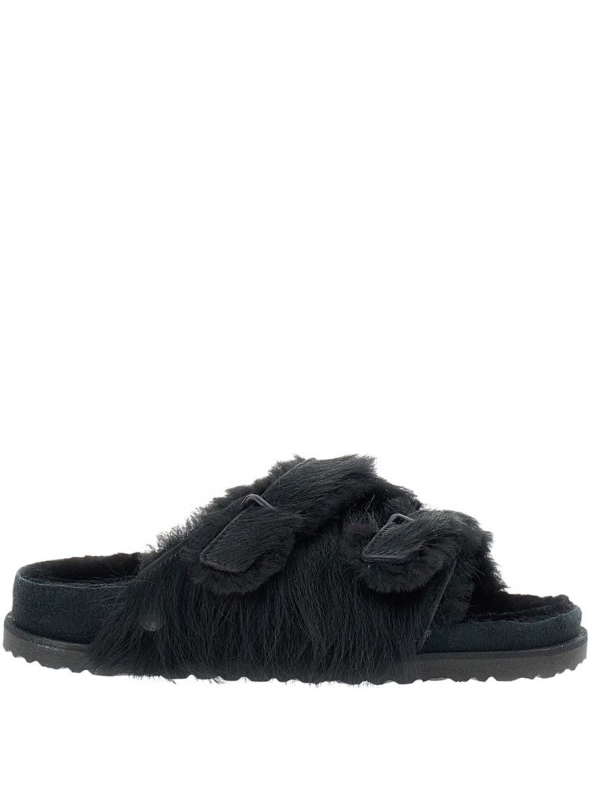 Birkenstock Black Suede Slip-On Sandals