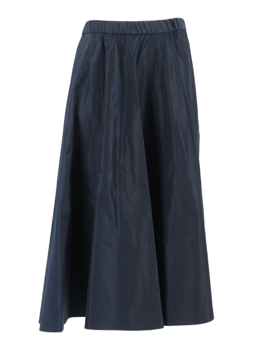 Aspesi Flowing Pleated Black Skirt