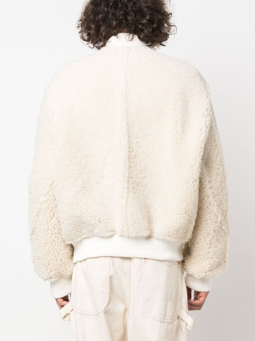 Jacquemus Off-White Shearling Bomber Jacket